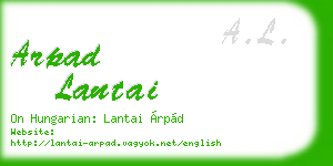 arpad lantai business card