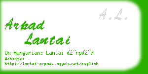 arpad lantai business card